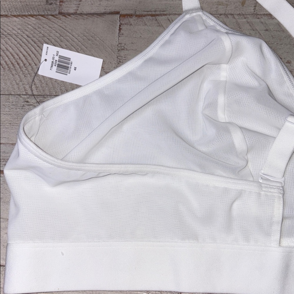 Women's V-Neck Mesh White Bralette Size 4X NWT! - Picture 10 of 15